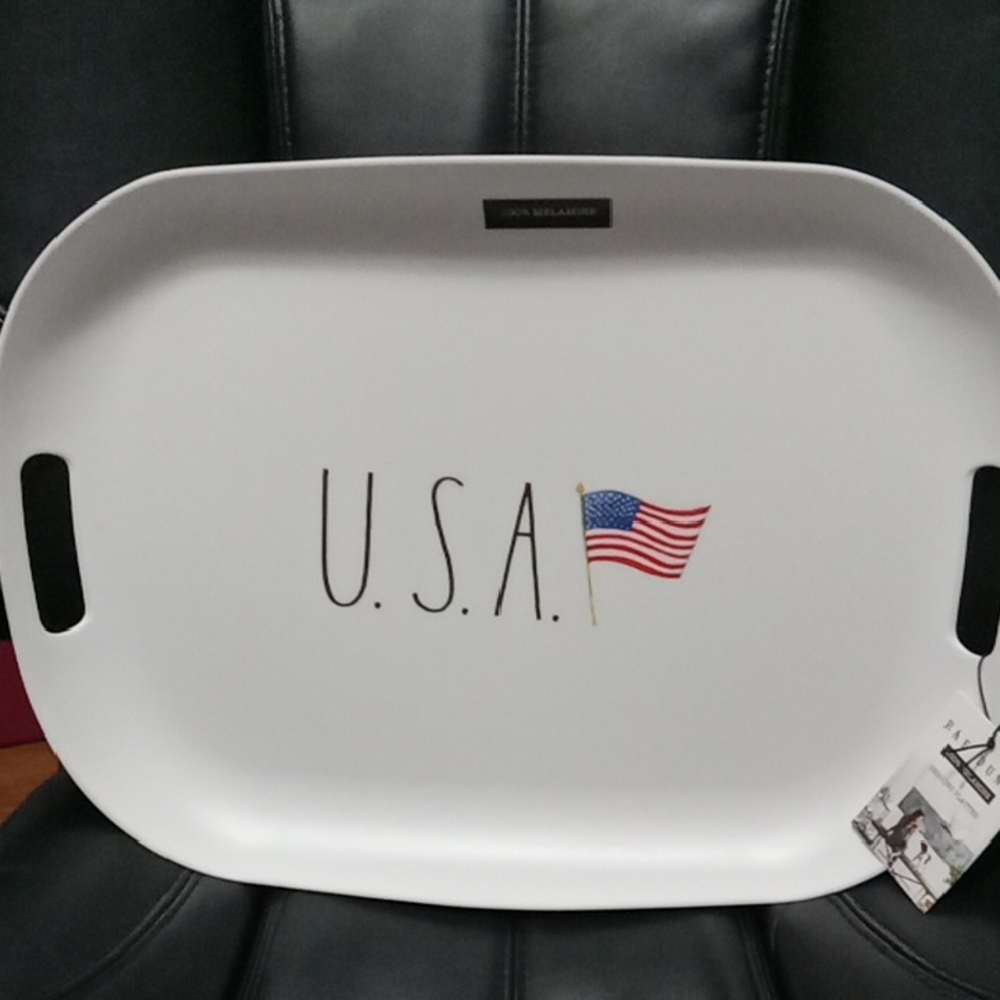 Rae Dunn U.S.A. Serving Tray with Flag